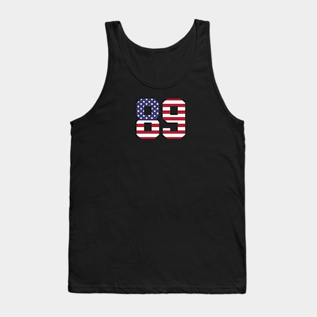 United States Number 89 Tank Top by Ericokore